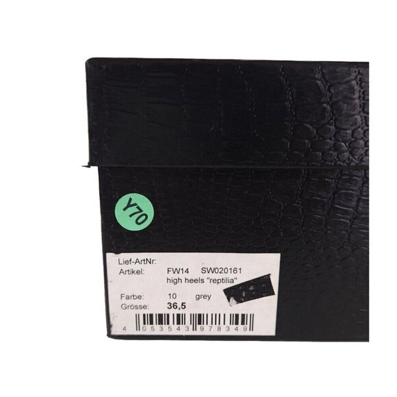 Philipp Plein GoldJunge Reptilia Croc Bootie Heel 36.5 6 Leather New Shoes FW14 - Picture 12 of 12